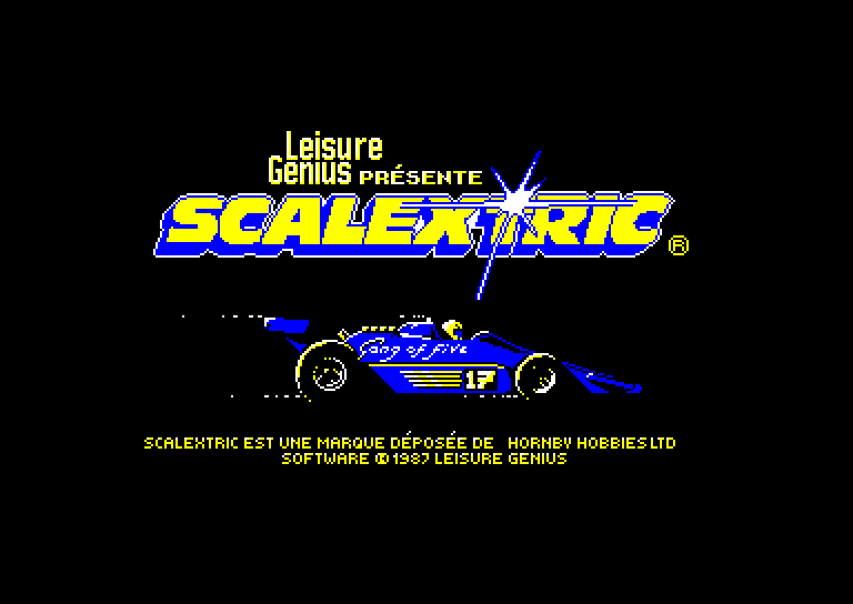 screenshot of the Amstrad CPC game Scalextric by GameBase CPC