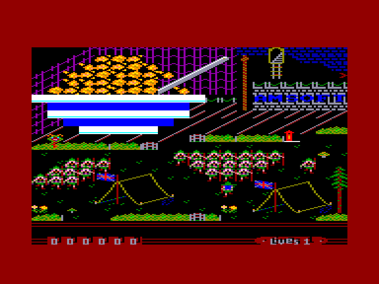 screenshot of the Amstrad CPC game Scout Steps Out (the) by GameBase CPC