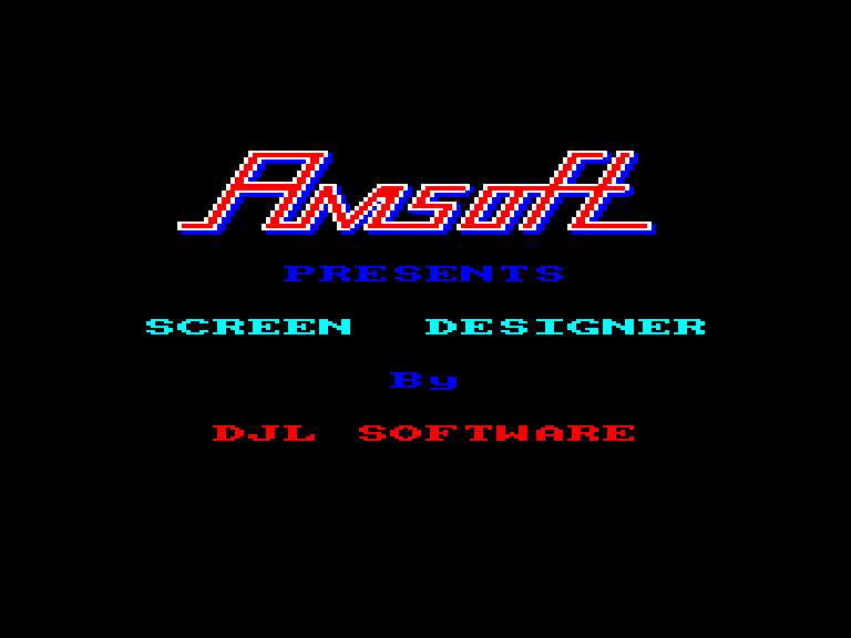 screenshot of the Amstrad CPC game Screen Designer by GameBase CPC
