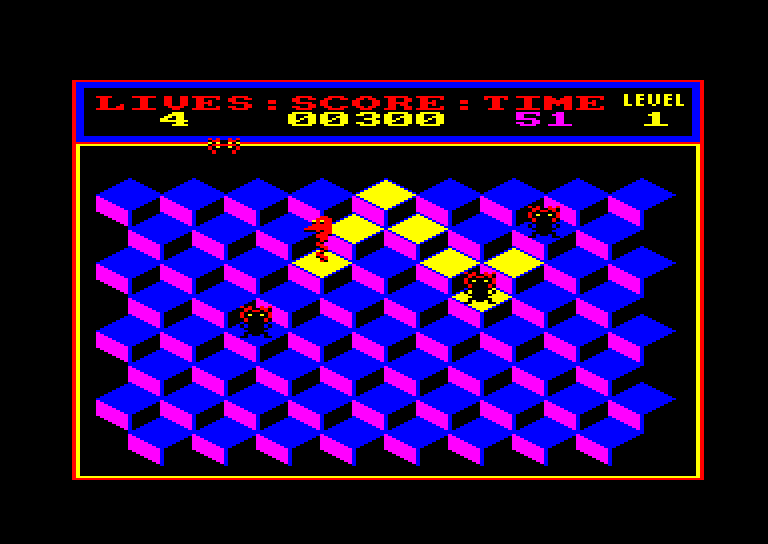 screenshot of the Amstrad CPC game Screwball by GameBase CPC