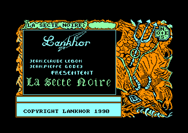 screenshot of the Amstrad CPC game Secte noire (la) by GameBase CPC