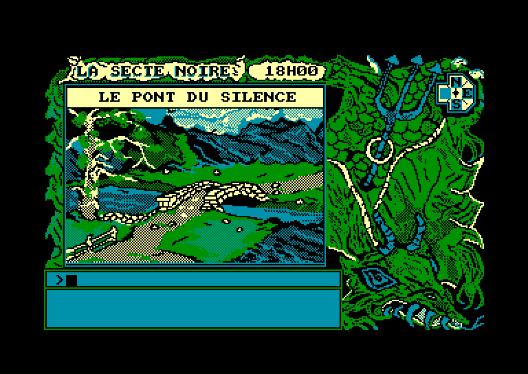screenshot of the Amstrad CPC game Secte noire (la) by GameBase CPC