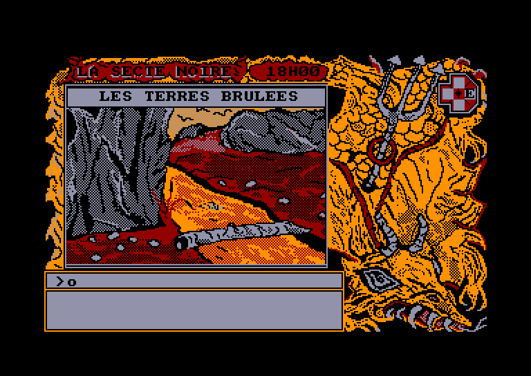 screenshot of the Amstrad CPC game Secte noire (la) by GameBase CPC