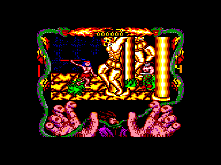 screenshot of the Amstrad CPC game Senda salvaje by GameBase CPC