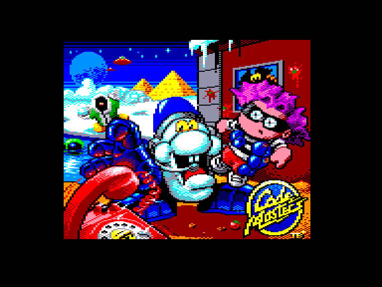 screenshot of the Amstrad CPC game Sergeant Seymour Robotcop by GameBase CPC