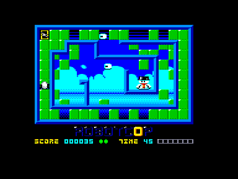 screenshot of the Amstrad CPC game Sergeant Seymour Robotcop by GameBase CPC