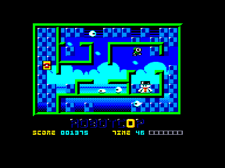 screenshot of the Amstrad CPC game Sergeant Seymour Robotcop by GameBase CPC