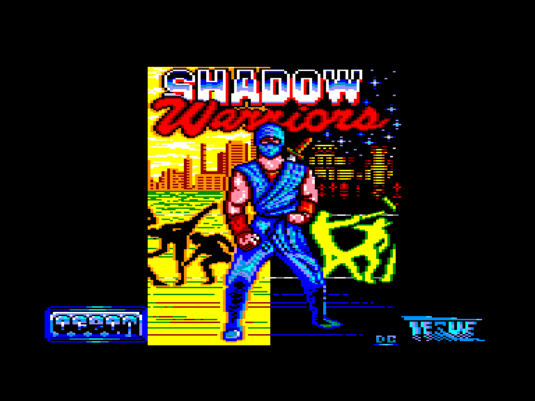 screenshot of the Amstrad CPC game Shadow Warriors by GameBase CPC