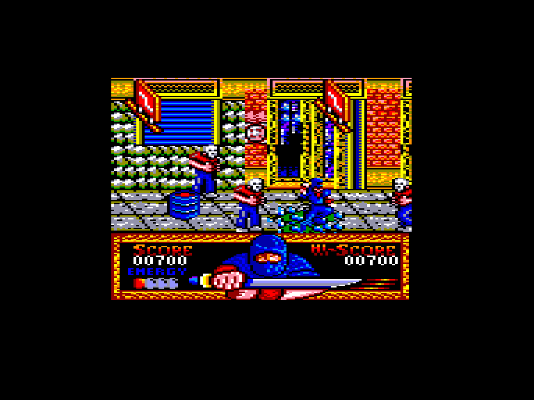 screenshot of the Amstrad CPC game Shadow Warriors by GameBase CPC
