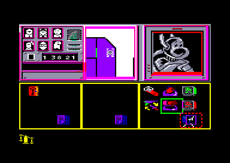 screenshot of the Amstrad CPC game Shadowfire by GameBase CPC