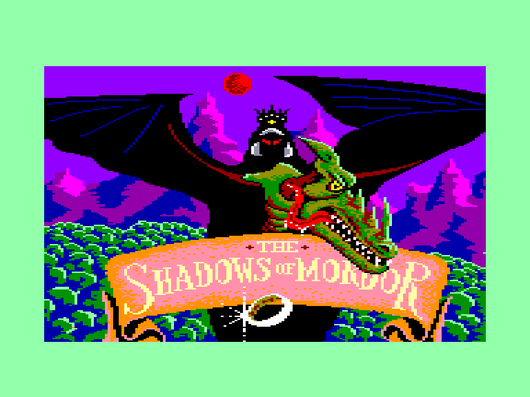 screenshot of the Amstrad CPC game Shadows of mordor (the) by GameBase CPC