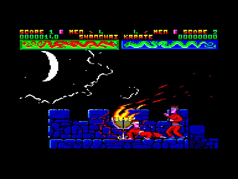 screenshot of the Amstrad CPC game Shanghai karate by GameBase CPC