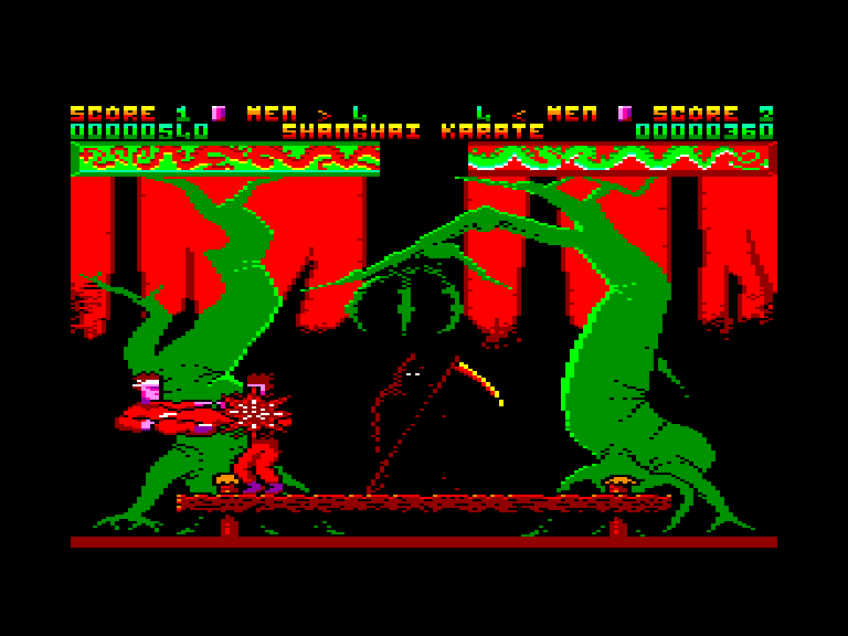 screenshot of the Amstrad CPC game Shanghai karate by GameBase CPC