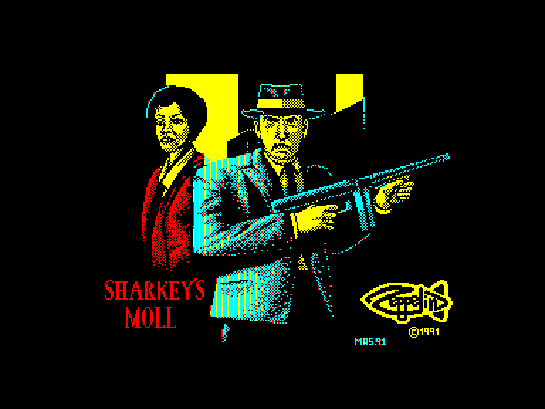 screenshot of the Amstrad CPC game Sharkey's moll by GameBase CPC