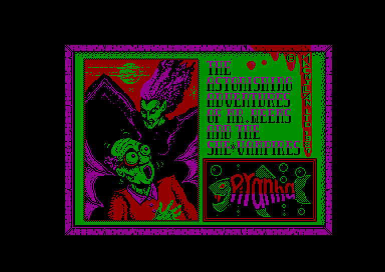 screenshot of the Amstrad CPC game Astonishing Adventures of Mr Weems and the She Vampires by GameBase CPC