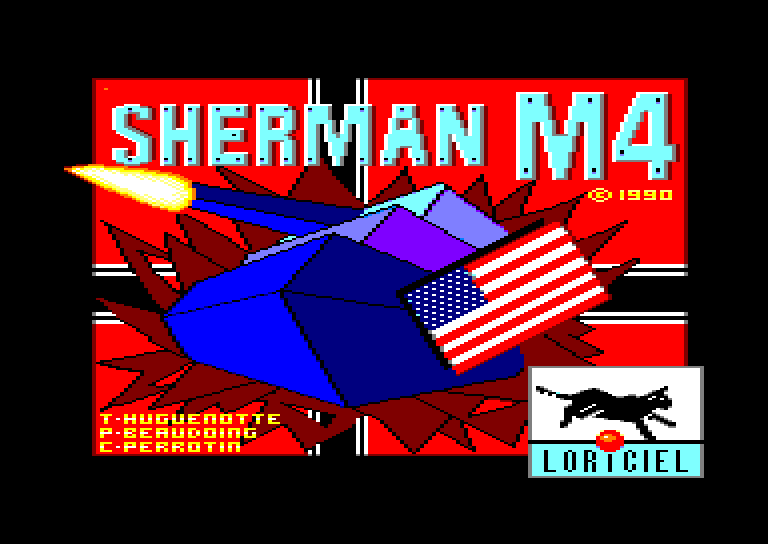 screenshot of the Amstrad CPC game Sherman M4 by GameBase CPC