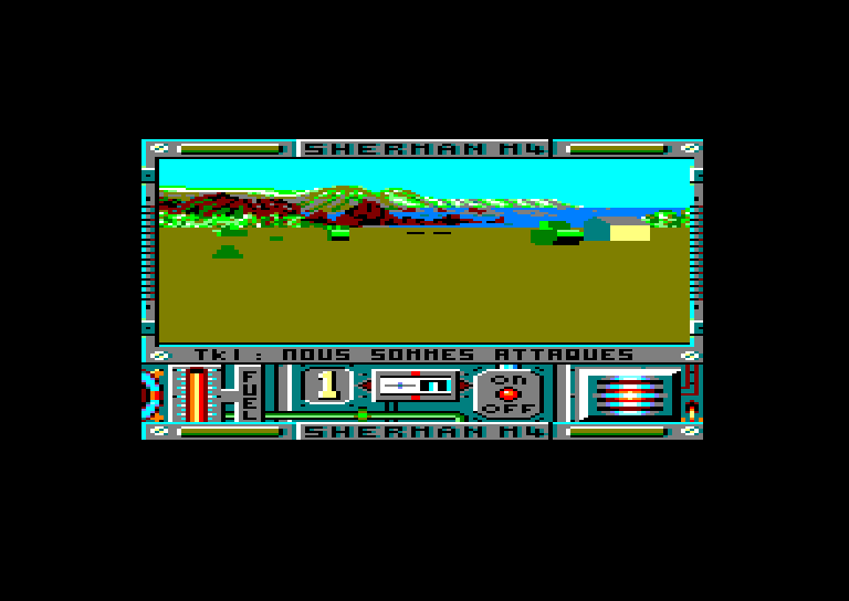 screenshot of the Amstrad CPC game Sherman M4 by GameBase CPC