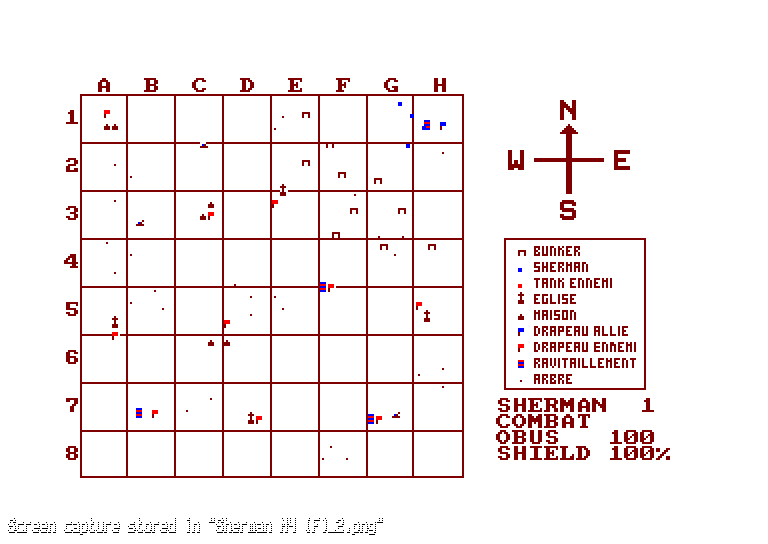 screenshot of the Amstrad CPC game Sherman M4 by GameBase CPC
