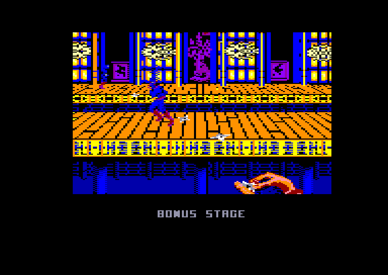 screenshot of the Amstrad CPC game Shinobi by GameBase CPC