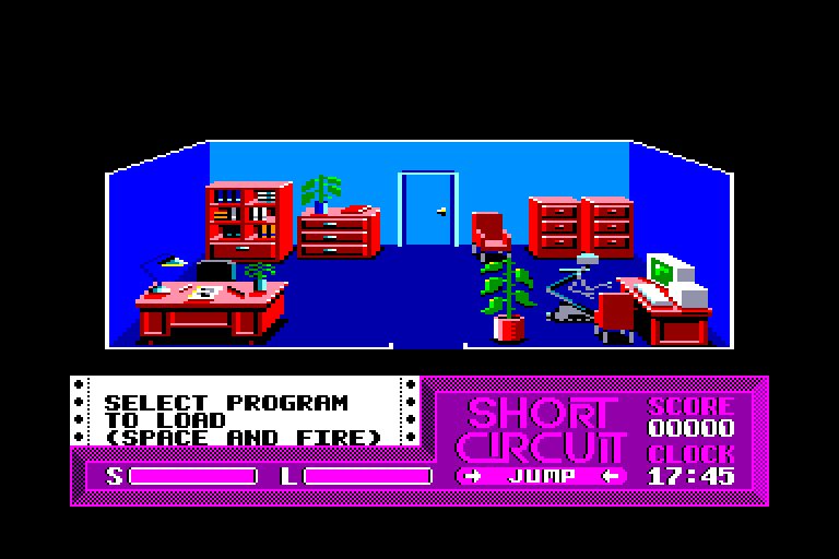 screenshot of the Amstrad CPC game Short circuit by GameBase CPC