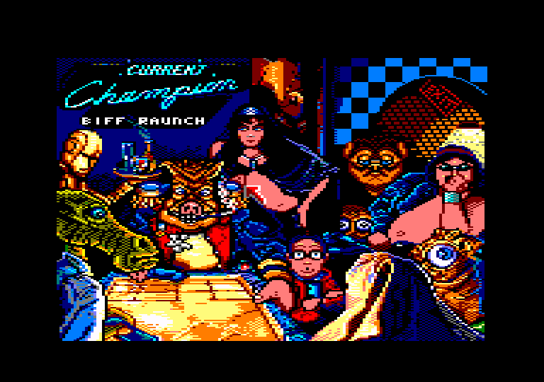screenshot of the Amstrad CPC game Shufflepuck Café by GameBase CPC