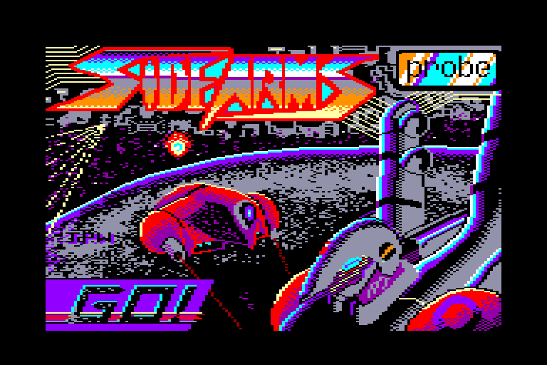 screenshot of the Amstrad CPC game Side Arms by GameBase CPC