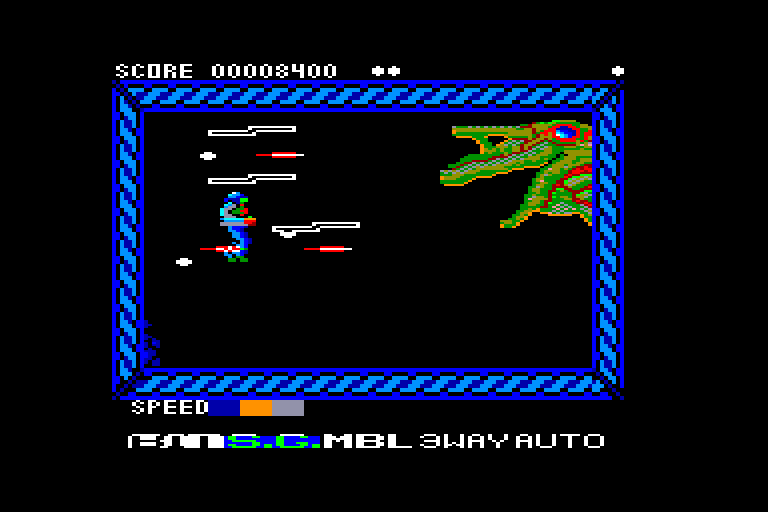 screenshot of the Amstrad CPC game Side Arms by GameBase CPC
