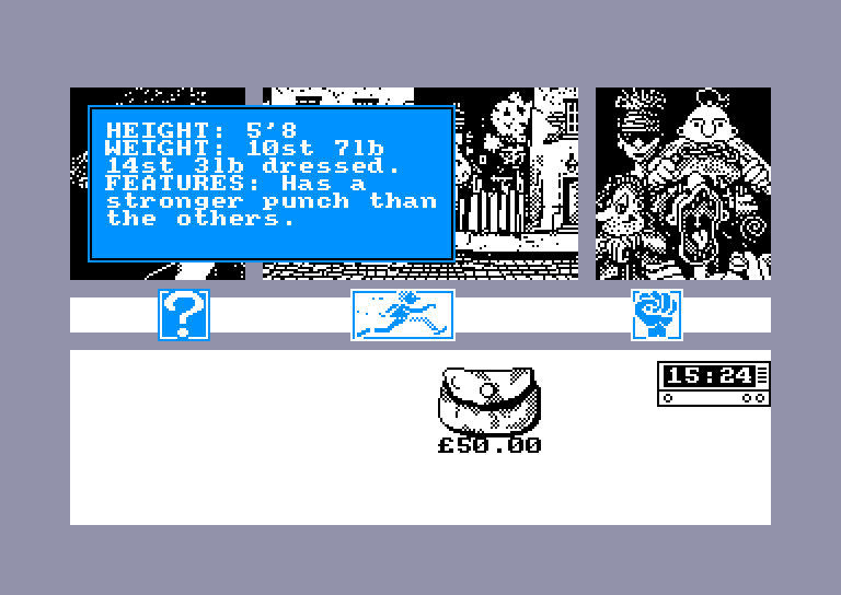 screenshot of the Amstrad CPC game Renaud - Marche a l'Ombre by GameBase CPC