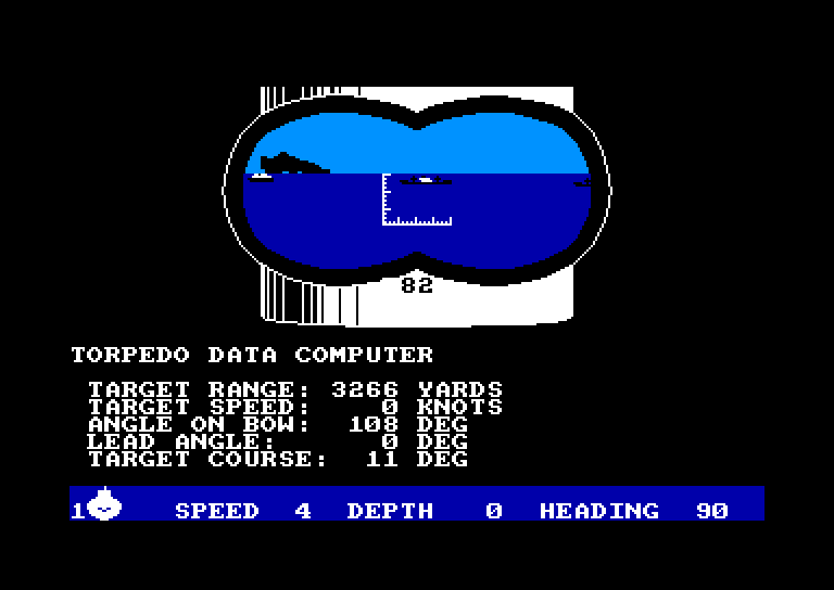 screenshot of the Amstrad CPC game Silent service by GameBase CPC