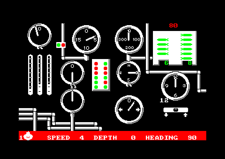 screenshot of the Amstrad CPC game Silent service by GameBase CPC