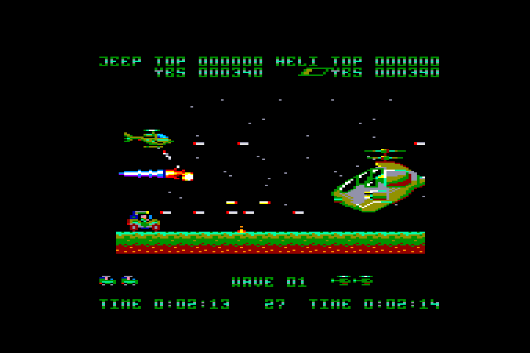 screenshot of the Amstrad CPC game Silkworm by GameBase CPC