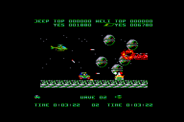 screenshot of the Amstrad CPC game Silkworm by GameBase CPC