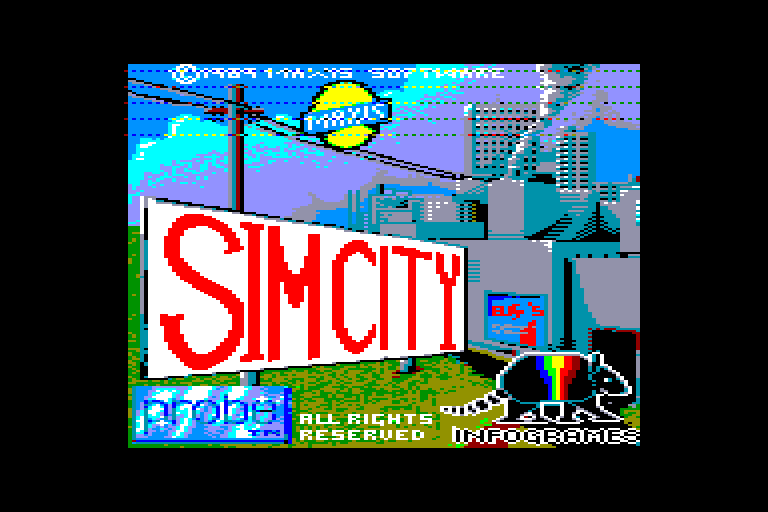 screenshot of the Amstrad CPC game Sim City by GameBase CPC
