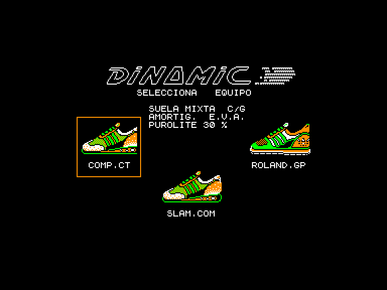 screenshot of the Amstrad CPC game Simulador profesional de tenis by GameBase CPC