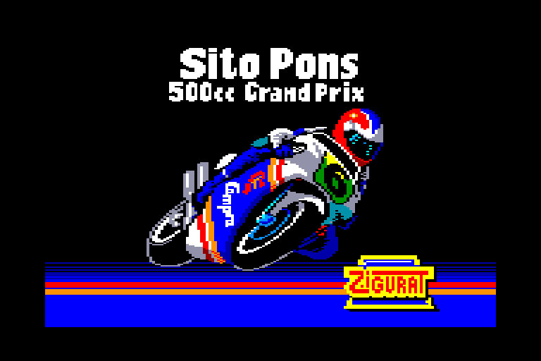 screenshot of the Amstrad CPC game Sito pons 500cc grand prix by GameBase CPC