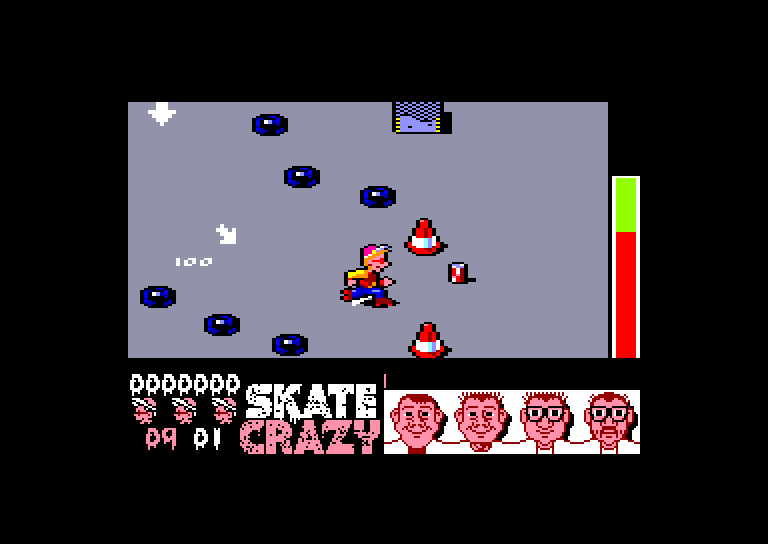 screenshot of the Amstrad CPC game Skate crazy by GameBase CPC