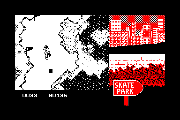 screenshot of the Amstrad CPC game Skate or die by GameBase CPC