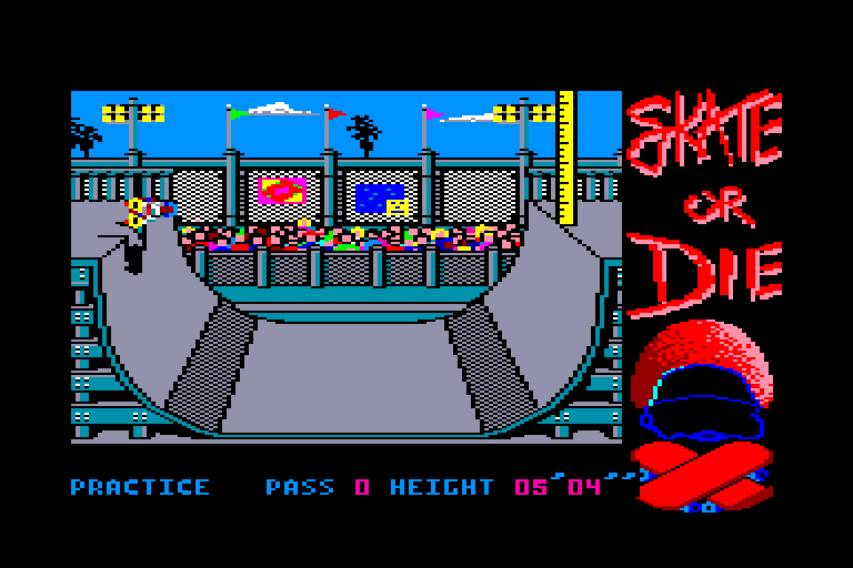 screenshot of the Amstrad CPC game Skate or die by GameBase CPC