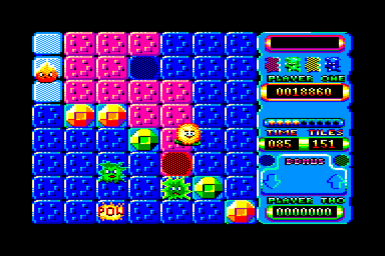 screenshot of the Amstrad CPC game Skweek by GameBase CPC