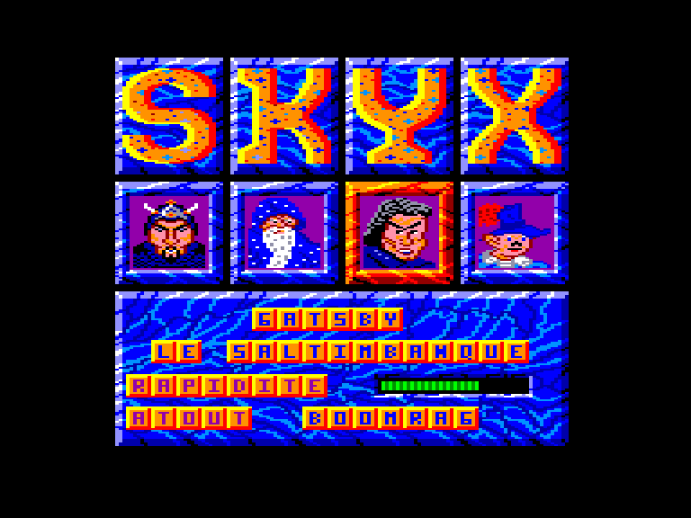 screenshot of the Amstrad CPC game Skyx by GameBase CPC
