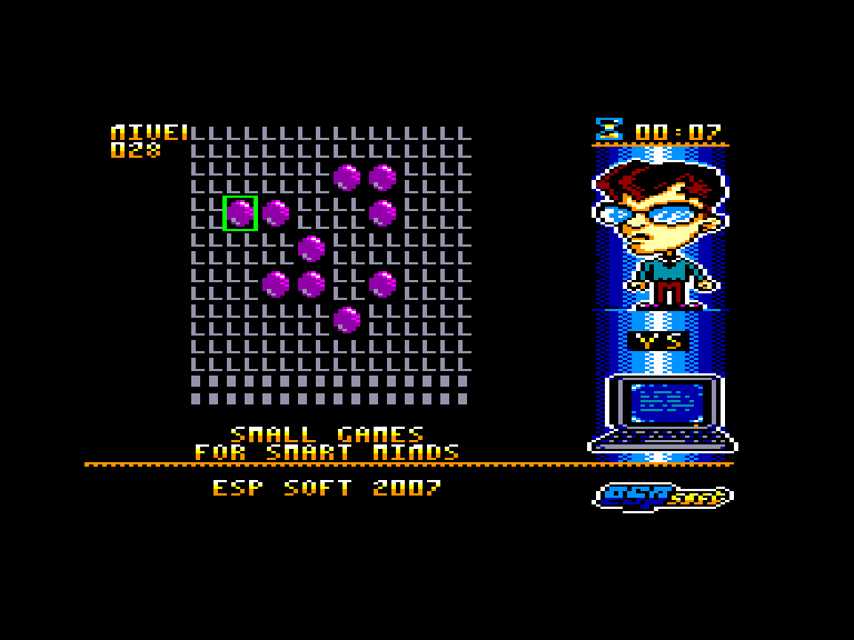 screenshot of the Amstrad CPC game Small games for smart minds by GameBase CPC