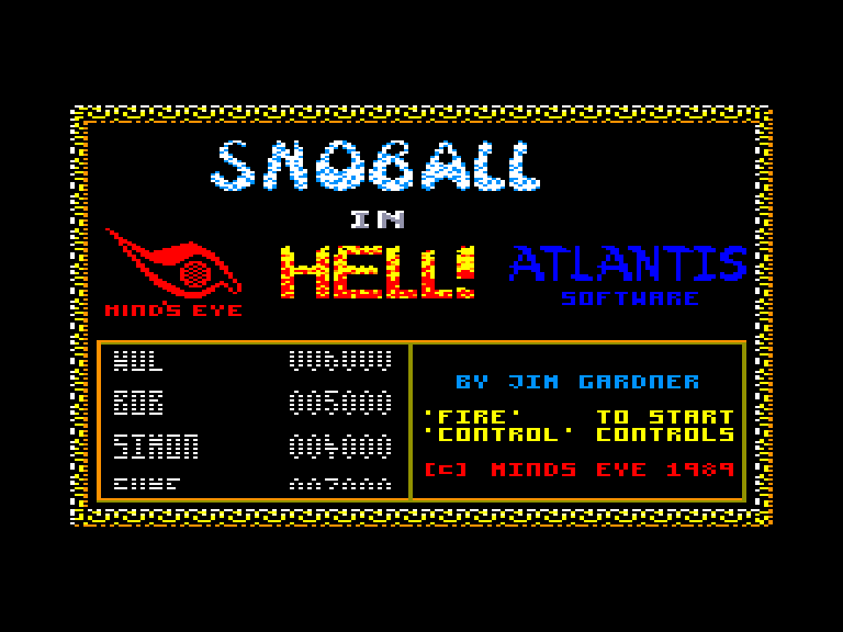 screenshot of the Amstrad CPC game Snoball in hell by GameBase CPC