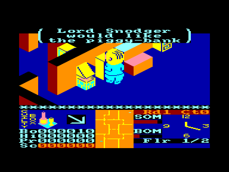 screenshot of the Amstrad CPC game Snodgits by GameBase CPC