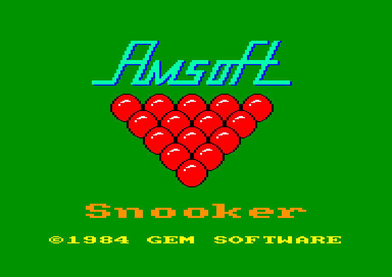 screenshot of the Amstrad CPC game Snooker by GameBase CPC