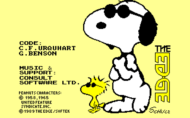 screenshot of the Amstrad CPC game Snoopy and Peanuts by GameBase CPC