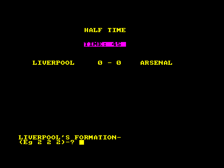 screenshot of the Amstrad CPC game Soccer 7 by GameBase CPC