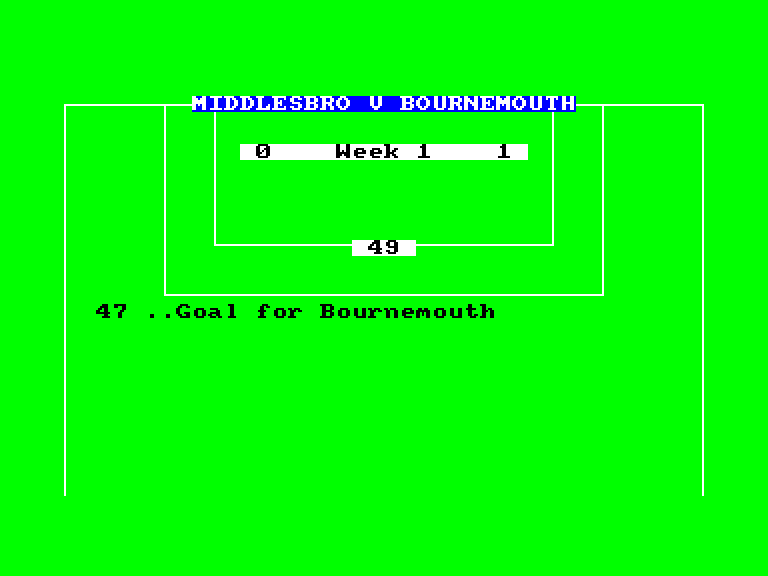 screenshot of the Amstrad CPC game Soccer boss by GameBase CPC
