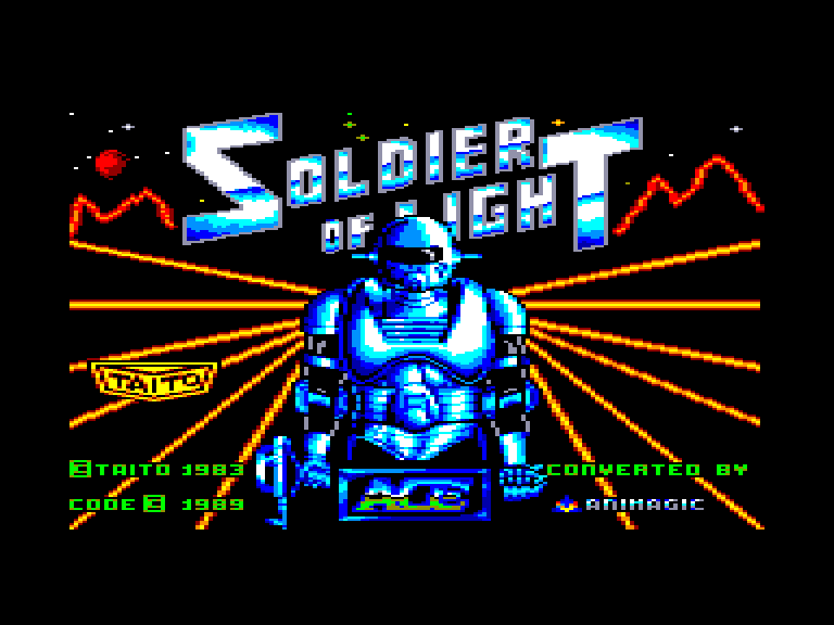 screenshot of the Amstrad CPC game Soldier of Light by GameBase CPC
