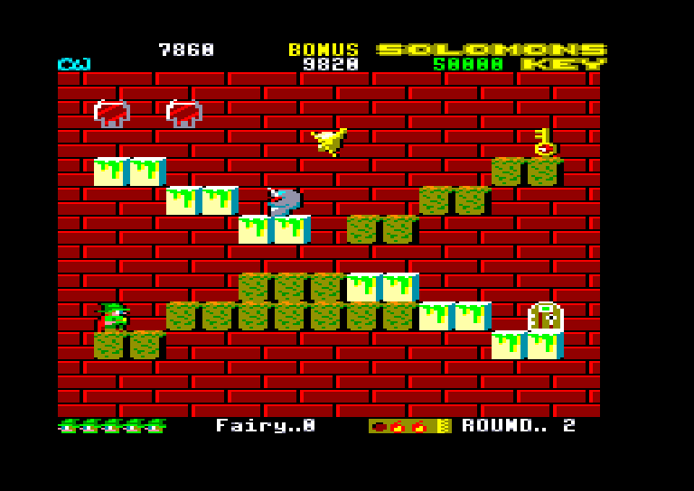 screenshot of the Amstrad CPC game Solomon's Key by GameBase CPC