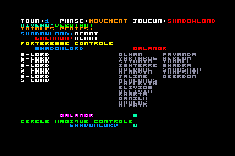 screenshot of the Amstrad CPC game Sorcerer Lord by GameBase CPC